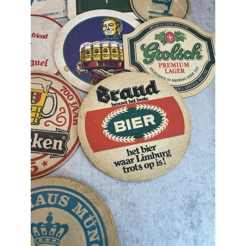 Vtg Paper Coasters From Around The World Lot Of 33